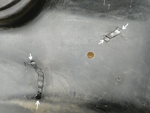 Фотография детали AA023869; Бампер задний; под паркт. (71501-SAE-Q500) для Honda Jazz I рест. (2005-2008)/БУ; Оригинал; Р1, Мелкий дефект; . Фото номер 16