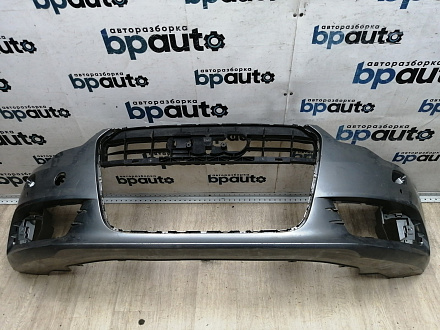 BA000165; Бампер передний; под паркт.; под омыват. (4G0 807 437) для Audi A6 C7/БУ; Оригинал; Р1, Мелкий дефект; 