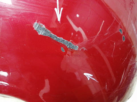 Фотография детали AA046244; Бампер задний; без паркт. (86611-1M000) для Kia Cerato II (2009-2013)/БУ; Оригинал; Р1, Мелкий дефект; . Фото номер 4