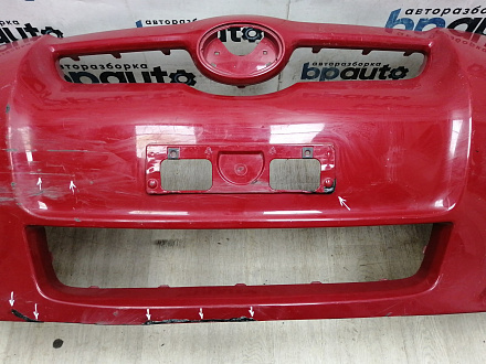 AA045678; Бампер передний; без паркт.; без омыват. (52119-02680) для Toyota Auris I (2007- 2010)/БУ; Оригинал; Р1, Мелкий дефект; 