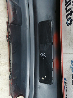 BA000210; Бампер задний; без паркт. (6R6807421BK) для Volkswagen Polo V Hatchback (2009-2013)/БУ; Оригинал; Р1, Мелкий дефект; 