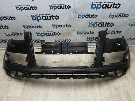 AA045517; Бампер передний; под паркт.; под омыват. (4L0 807 437 H) для Audi Q7 I рест. (2010-2015)/БУ; Оригинал; Р1, Мелкий дефект; 