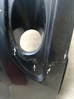 BA000177; Бампер передний; без паркт.; под омыват. (52119-05190) для Toyota Avensis/БУ; Оригинал; Р2, Удовлетворительное; 