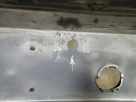 AA044400; Бампер передний; под паркт.; под омыват. (3AA807221) для Volkswagen Passat/БУ; Оригинал; Р1, Мелкий дефект; 