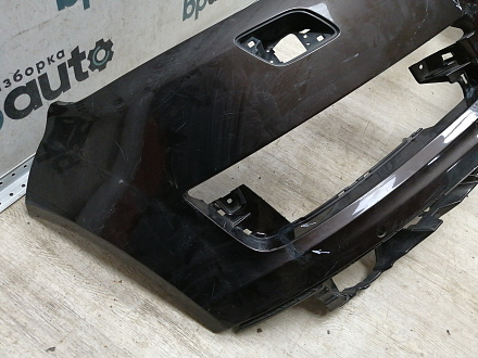 AA045535; Бампер передний; под паркт.; под омыват. (4L0 807 437 H) для Audi Q7 I рест. (2010-2015)/БУ; Оригинал; Р2, Удовлетворительное; 