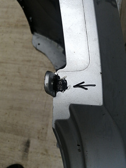 AA045613; Бампер задний; без паркт. (86611-4L200) для Hyundai Solaris I HB (2010- 2014)/БУ; Оригинал; Р1, Мелкий дефект; 