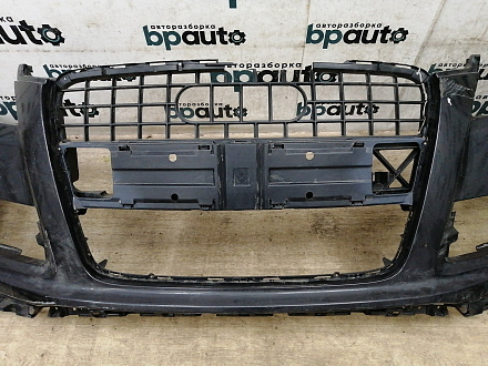 AA028998; Бампер передний; под паркт.; под омыват. (4L0 807 437 H) для Audi Q7 I рест. (2010-2015)/БУ; Оригинал; Р1, Мелкий дефект; 