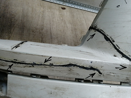 AA046138; Бампер передний, AMG; под паркт.; под омыват. (A1668856425) для Mercedes-Benz GL-klasse II (X166) (2012-2016)/БУ; Оригинал; Р2, Удовлетворительное; 