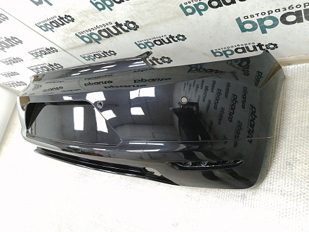 AA020188; Бампер задний; под паркт. (1K8807421M) для Volkswagen Scirocco (2009 - 2014)/БУ; Оригинал; Р0, Хорошее; (LC9X) Чёрный перлам.