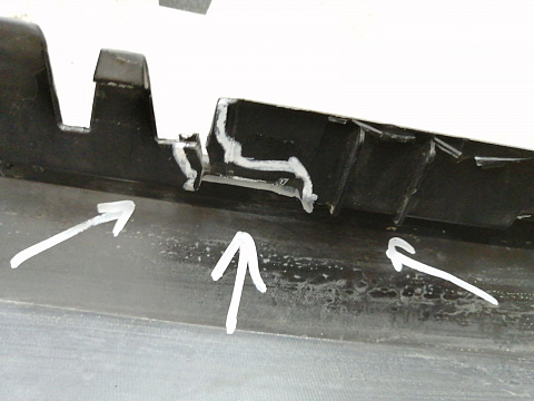 Фотография детали AA031184; Бампер передний; без паркт.; под омыват. (7E5807221D) для Volkswagen/БУ; Оригинал; Р1, Мелкий дефект; . Фото номер 23