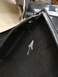 AA037240; Бампер задний; без паркт. (13266587) для Opel Astra J HB 5D (2010 - 2012)/БУ; Оригинал; Р1, Мелкий дефект; 