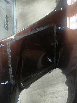 AA045771; Бампер передний; без паркт.; под омыват. (BGV450031) для Mazda 3 BL/БУ; Оригинал; Р2, Удовлетворительное; 