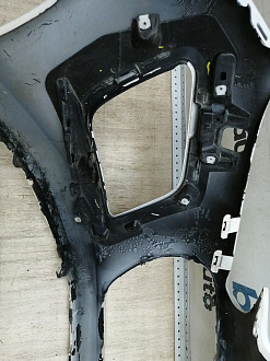 AA044433; Бампер передний; без паркт.; под омыват. (9674576177) для Peugeot 308 I рест. (2011-2015)/БУ; Оригинал; Р2, Удовлетворительное; 