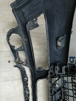 AA045529; Бампер передний; под паркт.; под омыват. (4L0 807 437 H) для Audi Q7 I рест. (2010-2015)/БУ; Оригинал; Р1, Мелкий дефект; 