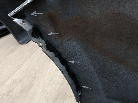 Фотография детали AA042877; Бампер задний; без паркт. (86611-H5000) для Hyundai Solaris II (2017- 2020)/БУ; Оригинал; Р2, Удовлетворительное; . Фото номер 34