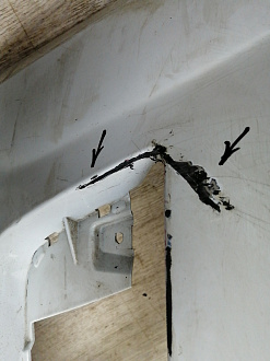 AA045516; Бампер передний; под паркт.; под омыват. (4L0 807 437 H) для Audi Q7 I рест. (2010-2015)/БУ; Оригинал; Р2, Удовлетворительное; 