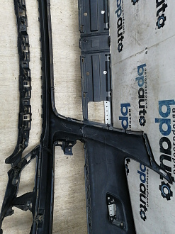 AA045535; Бампер передний; под паркт.; под омыват. (4L0 807 437 H) для Audi Q7 I рест. (2010-2015)/БУ; Оригинал; Р2, Удовлетворительное; 