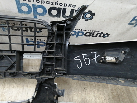 AA045519; Бампер передний; под паркт.; под омыват. (4L0 807 437 H) для Audi Q7 I рест. (2010-2015)/БУ; Оригинал; Р1, Мелкий дефект; 