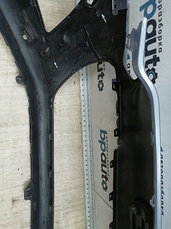 AA044863; Бампер передний; без паркт.; без омыват. (9674576177) для Peugeot 308 I рест. (2011-2015)/БУ; Оригинал; Р2, Удовлетворительное; 