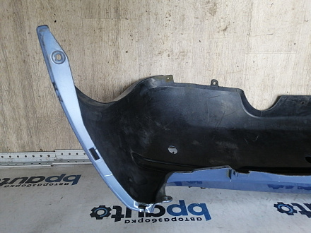 AA046071; Бампер задний, узкий молдинг; под паркт. (85022-BC640) для Nissan Micra III (K12) рест. (2007-2010)/БУ; Оригинал; Р1, Мелкий дефект; 