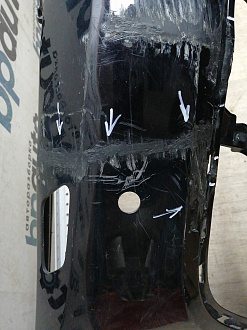 AA045702; Бампер передний; под паркт.; под омыват. (5СU807221A) для Volkswagen Jetta VI рест. (2015-2018)/БУ; Оригинал; Р2, Удовлетворительное; 