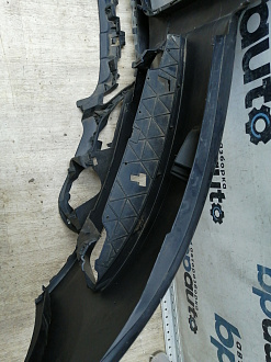 AA045530; Бампер передний; под паркт.; под омыват. (4L0 807 437 H) для Audi Q7 I рест. (2010-2015)/БУ; Оригинал; Р1, Мелкий дефект; 