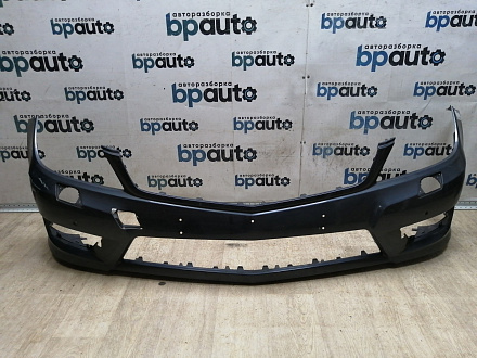 AA045428; Бампер передний, AMG; под паркт.; под омыват. (A2048807847) для Mercedes-Benz C-klasse III рест. (W204) (2011-2015)/БУ; Оригинал; Р1, Мелкий дефект; 