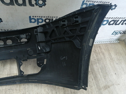 AA044497; Бампер передний; без паркт.; под омыват. (1K0807221D) для Volkswagen Jetta V (2005- 2010)/БУ; Оригинал; Р1, Мелкий дефект; 