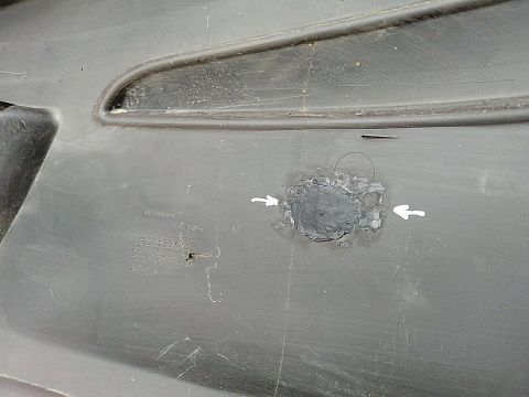 Фотография детали AA014391; Бампер задний, под большой вырез выхл.трубы; без паркт. (13179916) для Opel Corsa D рест. HB 5D (2011 — 2014)/БУ; Оригинал; Р1, Мелкий дефект; . Фото номер 13