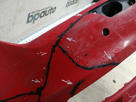 BA000222; Бампер передний; под паркт.; под омыват. (5G0807221) для Volkswagen Golf/БУ; Оригинал; Р2, Удовлетворительное; 