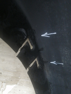 AA045752; Бампер передний; под паркт.; под омыват. (KD45-50031) для Mazda CX-5/БУ; Оригинал; Р1, Мелкий дефект; 