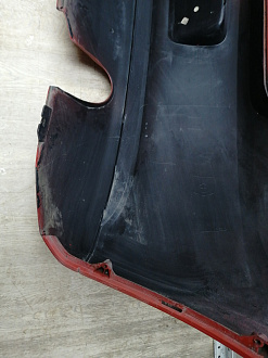 BA000210; Бампер задний; без паркт. (6R6807421BK) для Volkswagen Polo V Hatchback (2009-2013)/БУ; Оригинал; Р1, Мелкий дефект; 