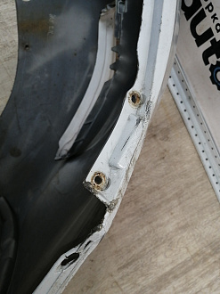 AA045386; Бампер передний; без паркт.; без омыват. (1Z0 807 221 M) для Skoda Octavia/БУ; Оригинал; Р1, Мелкий дефект; 