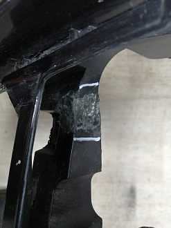 AA045531; Бампер передний; под паркт.; под омыват. (4L0 807 437 H) для Audi Q7 I рест. (2010-2015)/БУ; Оригинал; Р1, Мелкий дефект; 