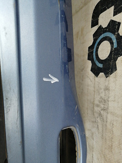 AA046071; Бампер задний, узкий молдинг; под паркт. (85022-BC640) для Nissan Micra III (K12) рест. (2007-2010)/БУ; Оригинал; Р1, Мелкий дефект; 