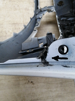 AA045886; Бампер передний; под паркт.; под омыват. (3C8807221F) для Volkswagen Passat CC рест. (2012-2017)/БУ; Оригинал; Р1, Мелкий дефект; 