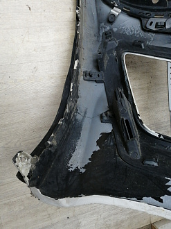 AA044864; Бампер передний; без паркт.; под омыват. (9674576177) для Peugeot 308 I рест. (2011-2015)/БУ; Оригинал; Р1, Мелкий дефект; 