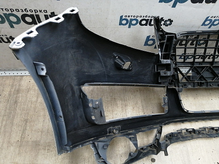 AA045519; Бампер передний; под паркт.; под омыват. (4L0 807 437 H) для Audi Q7 I рест. (2010-2015)/БУ; Оригинал; Р1, Мелкий дефект; 
