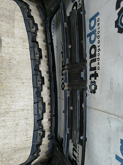 AA045530; Бампер передний; под паркт.; под омыват. (4L0 807 437 H) для Audi Q7 I рест. (2010-2015)/БУ; Оригинал; Р1, Мелкий дефект; 