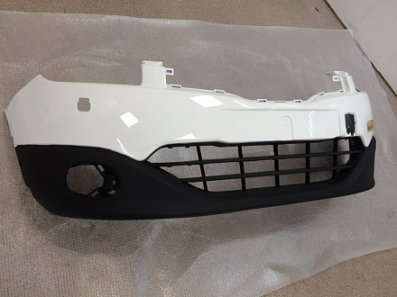 AA005431; Бампер передний; без паркт.; под омыват. (62022-BR10H) для Nissan Qashqai/БУ; Оригинал; Р0, Хорошее; 326, Белый