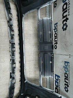 AA045516; Бампер передний; под паркт.; под омыват. (4L0 807 437 H) для Audi Q7 I рест. (2010-2015)/БУ; Оригинал; Р2, Удовлетворительное; 