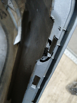 BA000144; Бампер задний; без паркт. (86611-4L000) для Hyundai/БУ; Оригинал; Р1, Мелкий дефект; 