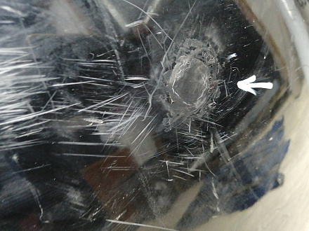 AA045813; Бампер задний; без паркт. (52159-02400) для Toyota Auris I (2007- 2010)/БУ; Оригинал; Р1, Мелкий дефект; 