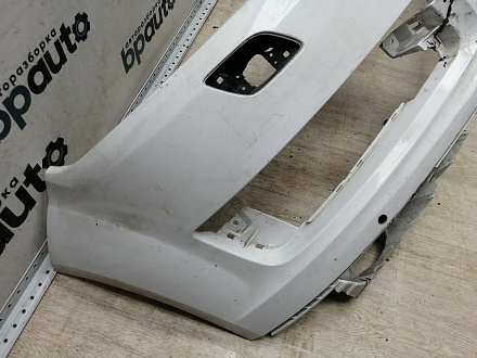 AA045519; Бампер передний; под паркт.; под омыват. (4L0 807 437 H) для Audi Q7 I рест. (2010-2015)/БУ; Оригинал; Р1, Мелкий дефект; 