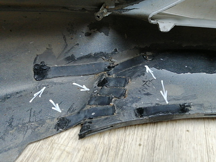 AA045587; Бампер передний; без паркт.; без омыват. (86511-3S500) для Hyundai Sonata VI (YF) (2010-2014)/БУ; Оригинал; Р1, Мелкий дефект; 