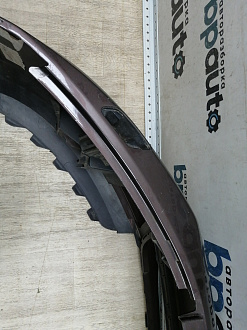 AA044391; Бампер передний; под паркт.; под омыват. (5СU807221) для Volkswagen Jetta VI (2010- 2014)/БУ; Оригинал; Р1, Мелкий дефект; 