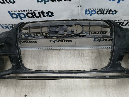 BA000174; Бампер передний, S-line; под паркт.; под омыват. (4G0 807 437 C) для Audi A6 C7/БУ; Оригинал; Р1, Мелкий дефект; 