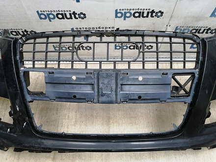 AA045533; Бампер передний; под паркт.; под омыват. (4L0 807 437 H) для Audi Q7 I рест. (2010-2015)/БУ; Оригинал; Р1, Мелкий дефект; 