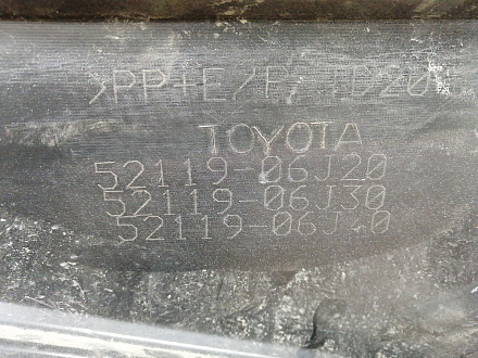 AA027243; Бампер передний; под паркт.; под омыват. (52119-06J20) для Toyota Camry 70 рест. (2021-н.в.)/БУ; Оригинал; Р1, Мелкий дефект; 