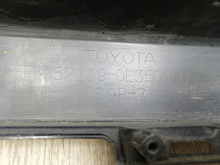 AA045971; Бампер передний; под паркт.; без омыват. (52119-0E350) для Toyota Highlander III рест. (2016 — 2019)/БУ; Оригинал; Р2, Удовлетворительное; 